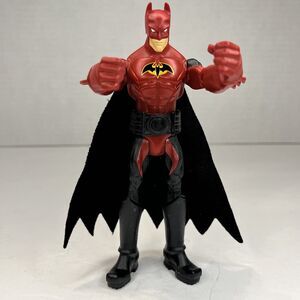 2011 Batman with Cape 6" Action Figure RED Costume DC Comics Mattel X2295 RARE